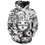 Anime Ahegao Hoodie Sweatshirt Men Women Fashion Autumn Winter Hip Hop Streetwear Hoody Hoodies Casual Male Tracksuit Dropship