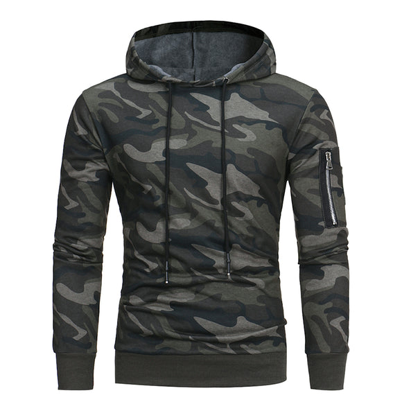 Bolubao New Men Hoodies Sweatshirt Brand Autumn Military Camouflage Hooded Sportswear Casual Jacket Male Pullover Coat M-3XL