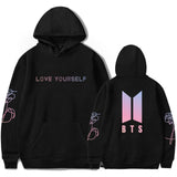 BTS kpop Love Yourself Harajuku Cap Sweatshirt Bangtan boys Fashion Hoodies 2017 Women and men winter k-pop Clothes XXS To 4XL