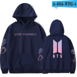 BTS kpop Love Yourself Harajuku Cap Sweatshirt Bangtan boys Fashion Hoodies 2017 Women and men winter k-pop Clothes XXS To 4XL