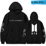 BTS kpop Love Yourself Harajuku Cap Sweatshirt Bangtan boys Fashion Hoodies 2017 Women and men winter k-pop Clothes XXS To 4XL