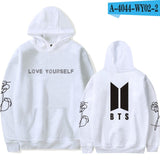 BTS kpop Love Yourself Harajuku Cap Sweatshirt Bangtan boys Fashion Hoodies 2017 Women and men winter k-pop Clothes XXS To 4XL