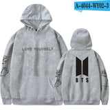 BTS kpop Love Yourself Harajuku Cap Sweatshirt Bangtan boys Fashion Hoodies 2017 Women and men winter k-pop Clothes XXS To 4XL