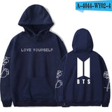 BTS kpop Love Yourself Harajuku Cap Sweatshirt Bangtan boys Fashion Hoodies 2017 Women and men winter k-pop Clothes XXS To 4XL