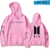 BTS kpop Love Yourself Harajuku Cap Sweatshirt Bangtan boys Fashion Hoodies 2017 Women and men winter k-pop Clothes XXS To 4XL