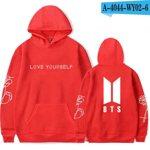 BTS kpop Love Yourself Harajuku Cap Sweatshirt Bangtan boys Fashion Hoodies 2017 Women and men winter k-pop Clothes XXS To 4XL